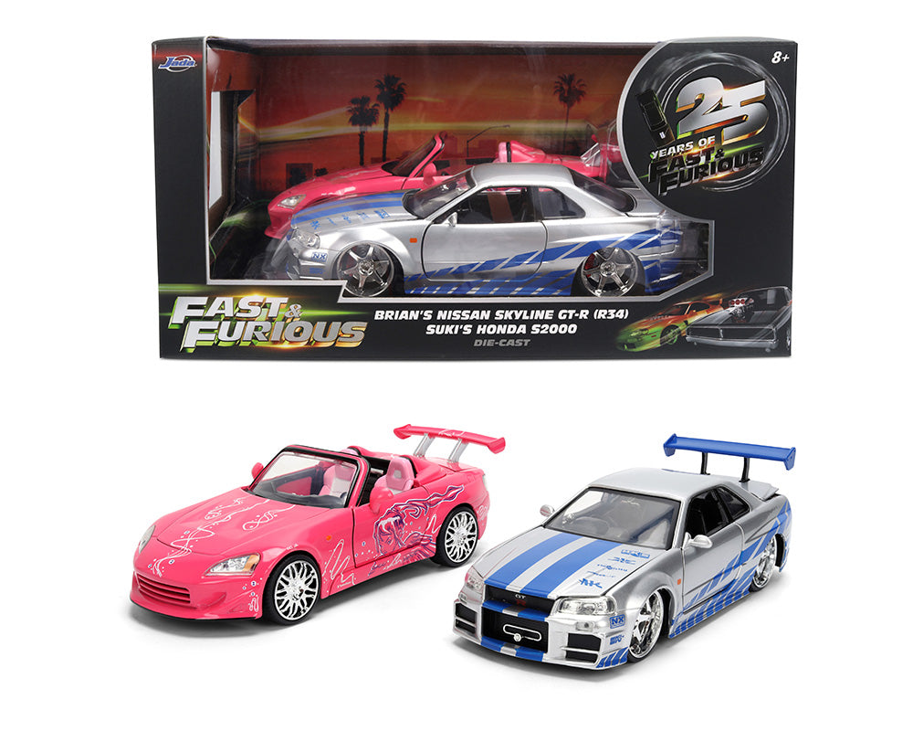 Brian’s Nissan Skyline GT-R (R34) & Suki’s Honda S2000 – Fast & Furious 25th Anniversary