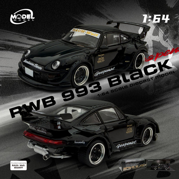 Porsche 911 RWB 993 noire 1:64 – Model Model MM64-RWB993-004