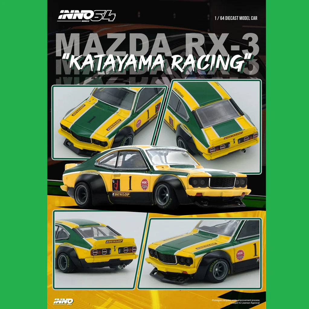 INNO64 1/64 MAZDA SAVANNA RX3 "KATAYAMA RACING" Livery IN64-RX3-KTYM