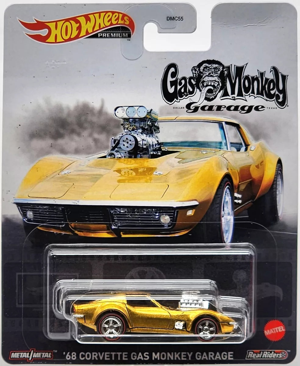 Hot Wheels Premium 2021, Retro Entertainment F, GAS MONKEY, 68 CORVETTE (FLD15)