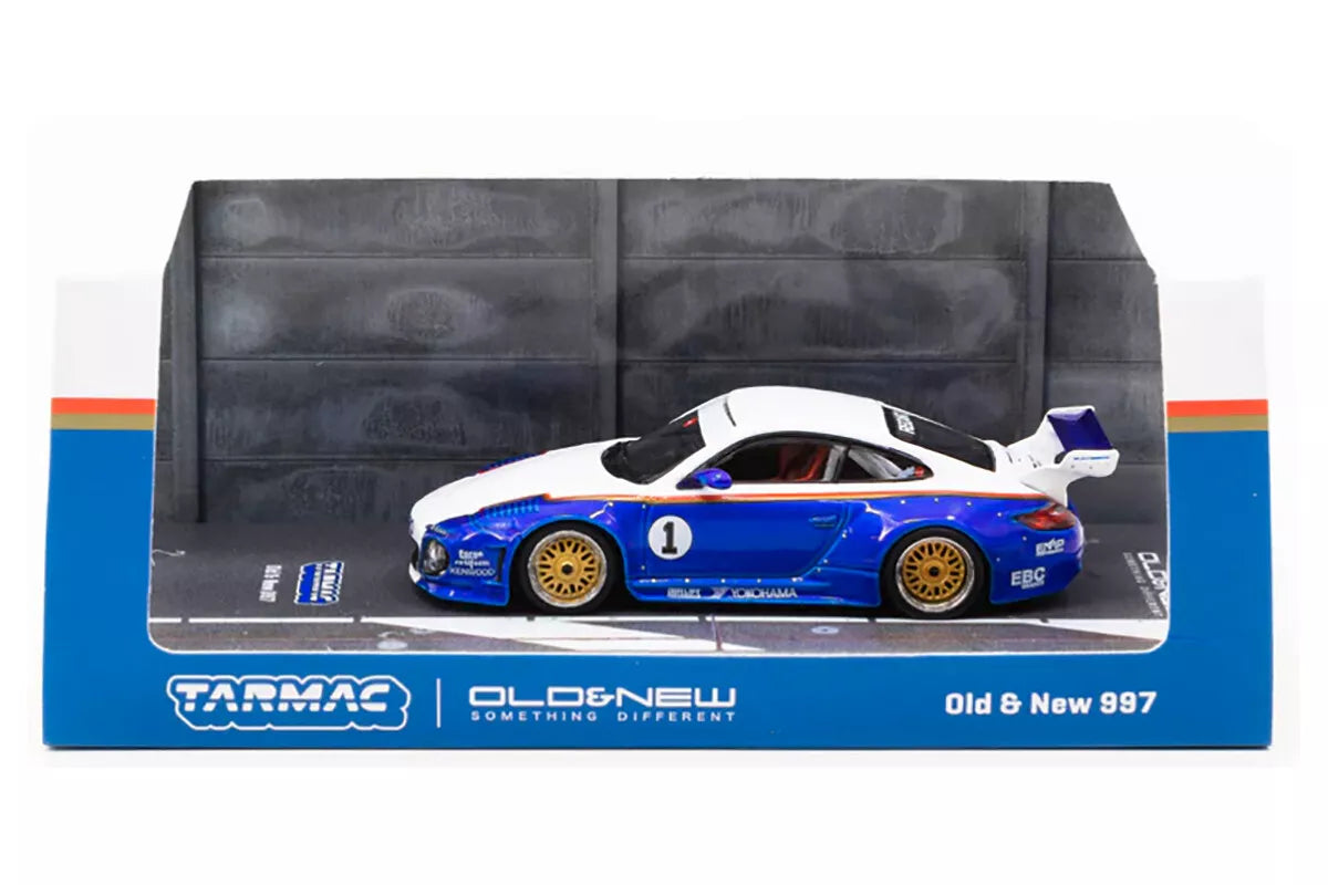 Porsche 997 Old & New (Blue with White and Red stripes)
