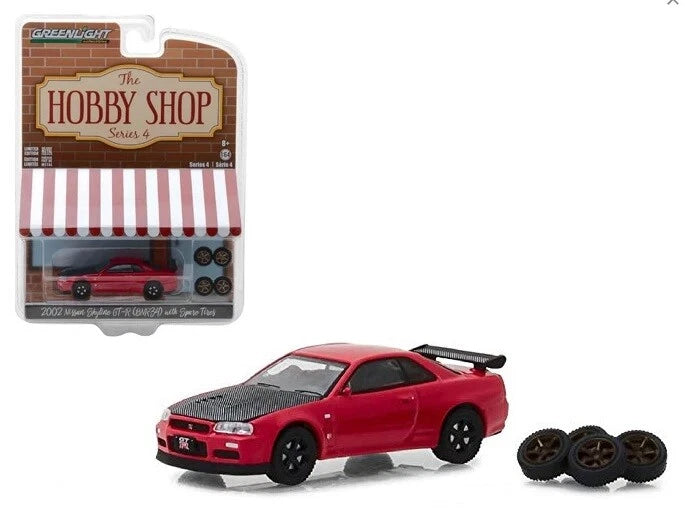 2002 Nissan Skyline GT-R (R34) with Spare Tyres, The Hobby Shop Series 4