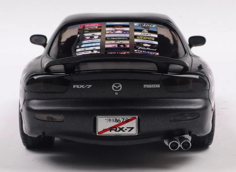 SOLIDO-1999 MAZDA RX7 FD3RS BLACK & PINK - SOLID WORKS ITASHA CLUB (S1810605)