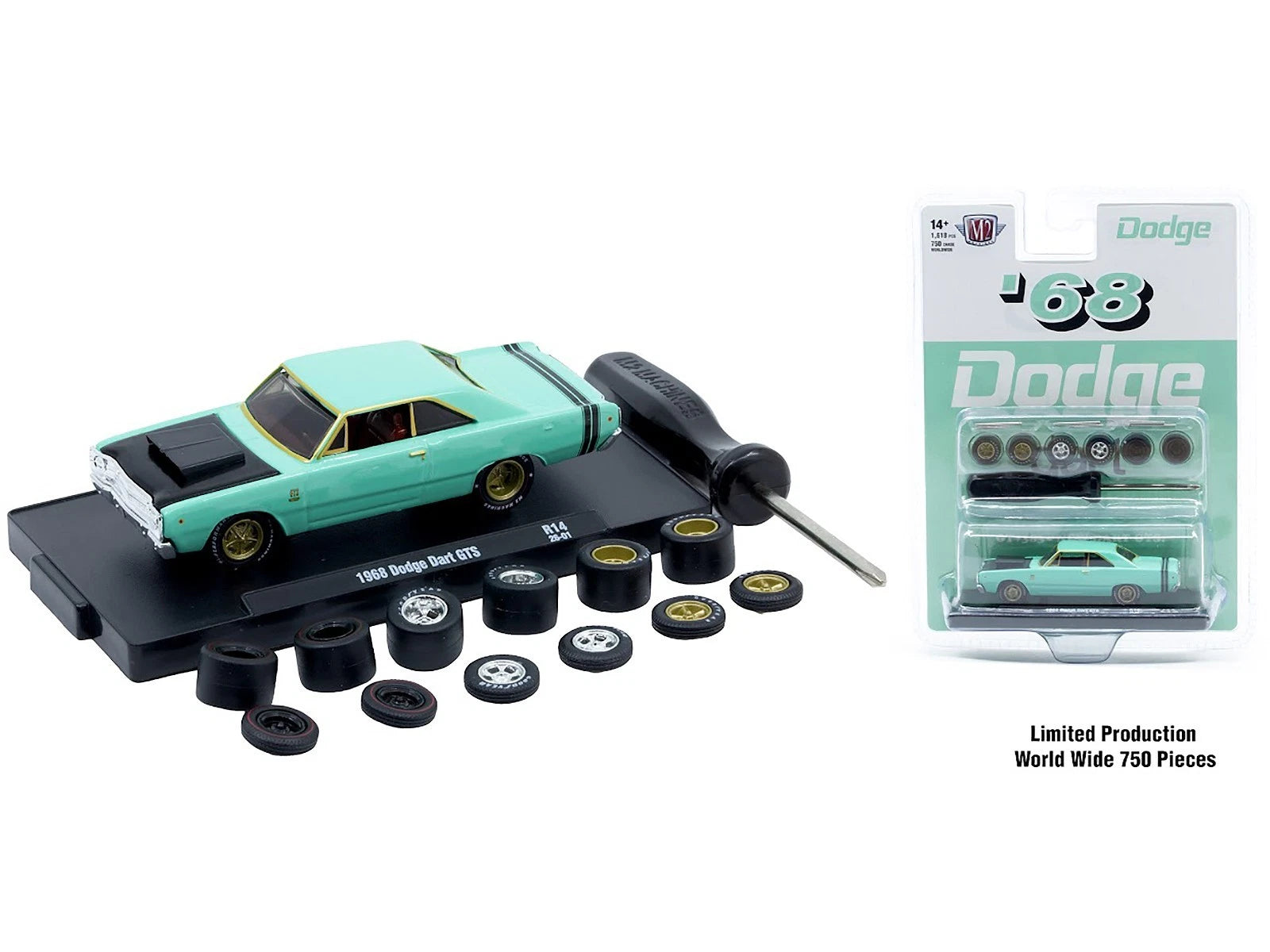 CHASE CARS-1968 Dodge Dart GTS (CHASE-34001-1968-14-DODGE) (Auto-Wheels-Release 14)