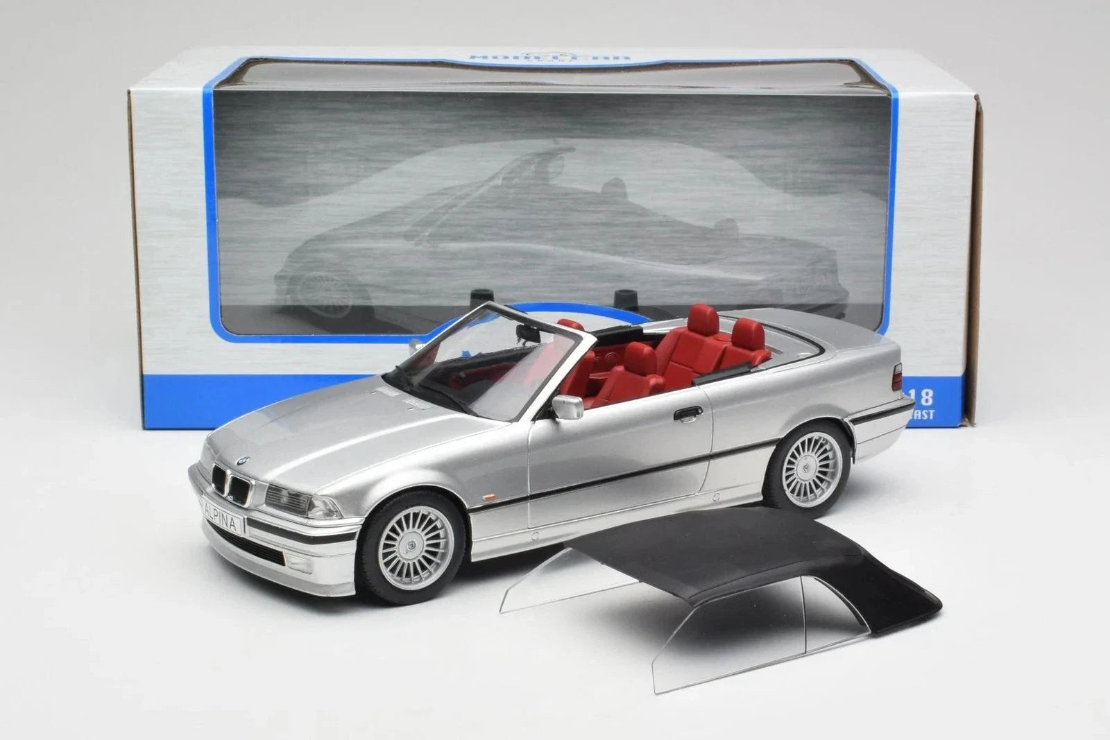MCG 1/18"- BMW (E36) Alpina B3 3.2 Cabriolet 1996 — Argent MCG18322