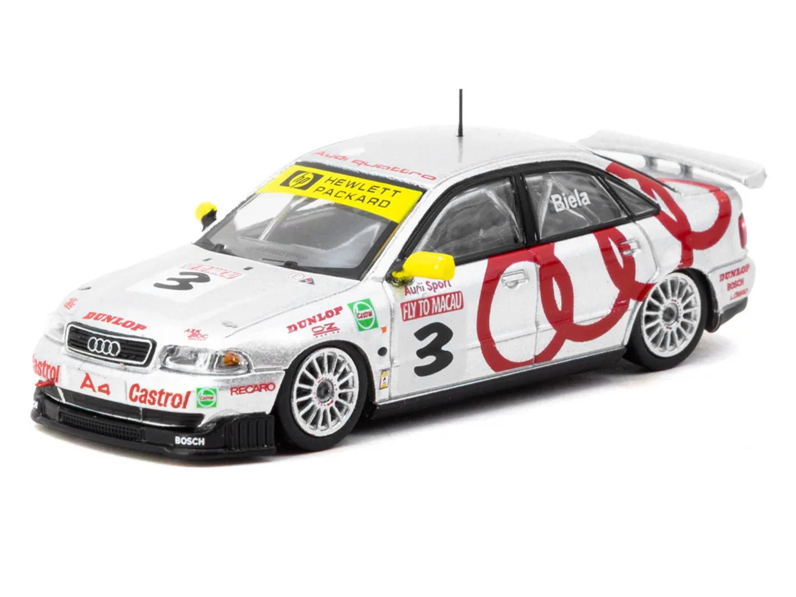 TARMAC WORKS HOBBY64 1/64-Audi A4 Quattro Macau Guia Race 1996 Winner Frank Biela T64-077-96MGP03