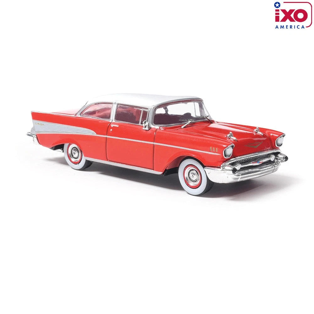1957 Chevrolet Bel Air Sedan - Matador Red and India Ivory (1:64)