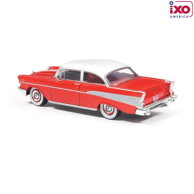 1957 Chevrolet Bel Air Sedan - Matador Red and India Ivory (1:64)