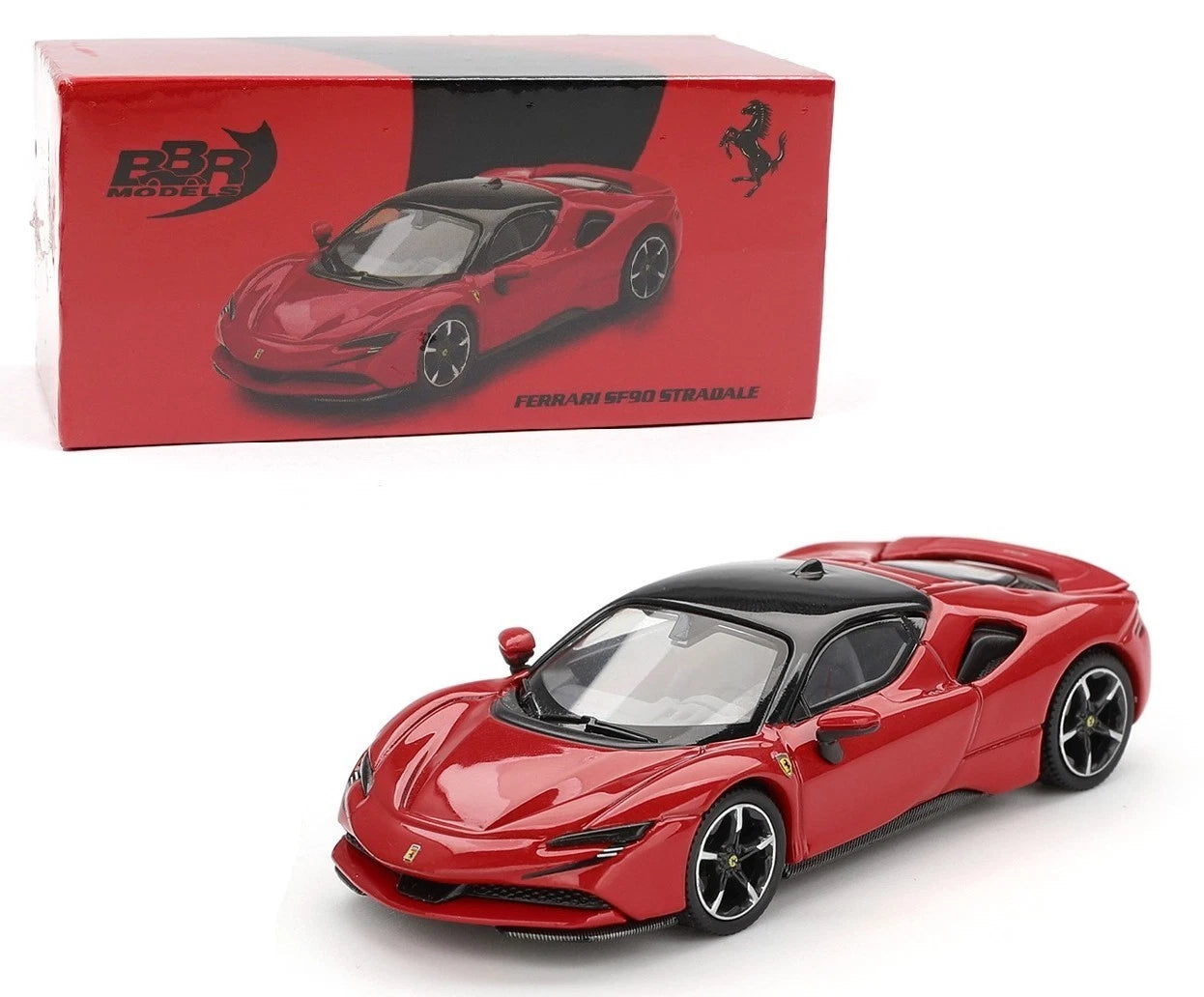 BBR Model 1:64-Ferrari SF90 – Rosso Corsa BBRFER64030 – Nice Car
