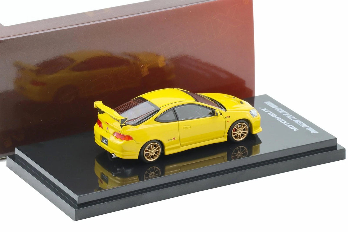 Motorhelix 1:64 Honda Integra Type R (DC5) MUGEN – Phoenix Yellow – M65180