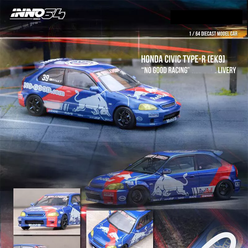 Honda Civic Type-R (EK9) "No Good Racing" Red Bull Livery