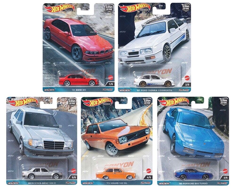Hot Wheels 1:64 Premium 2023 Car Culture Canyon Warriors Set of 5
