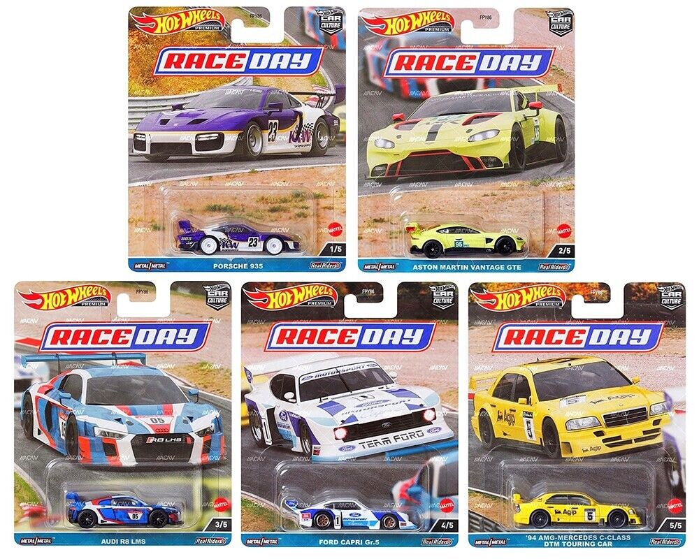 Hot Wheels Car Cultures 2023 D Case Race Day Set of 5