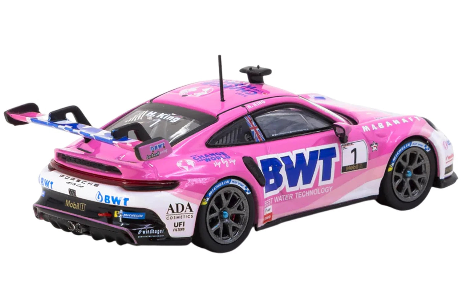 Tarmac Works Hobby64 1:64 Porsche 911 GT3 Cup 992 Porsche Mobil 1 Supercup 2024 Harry King – T64-093-24PSC01