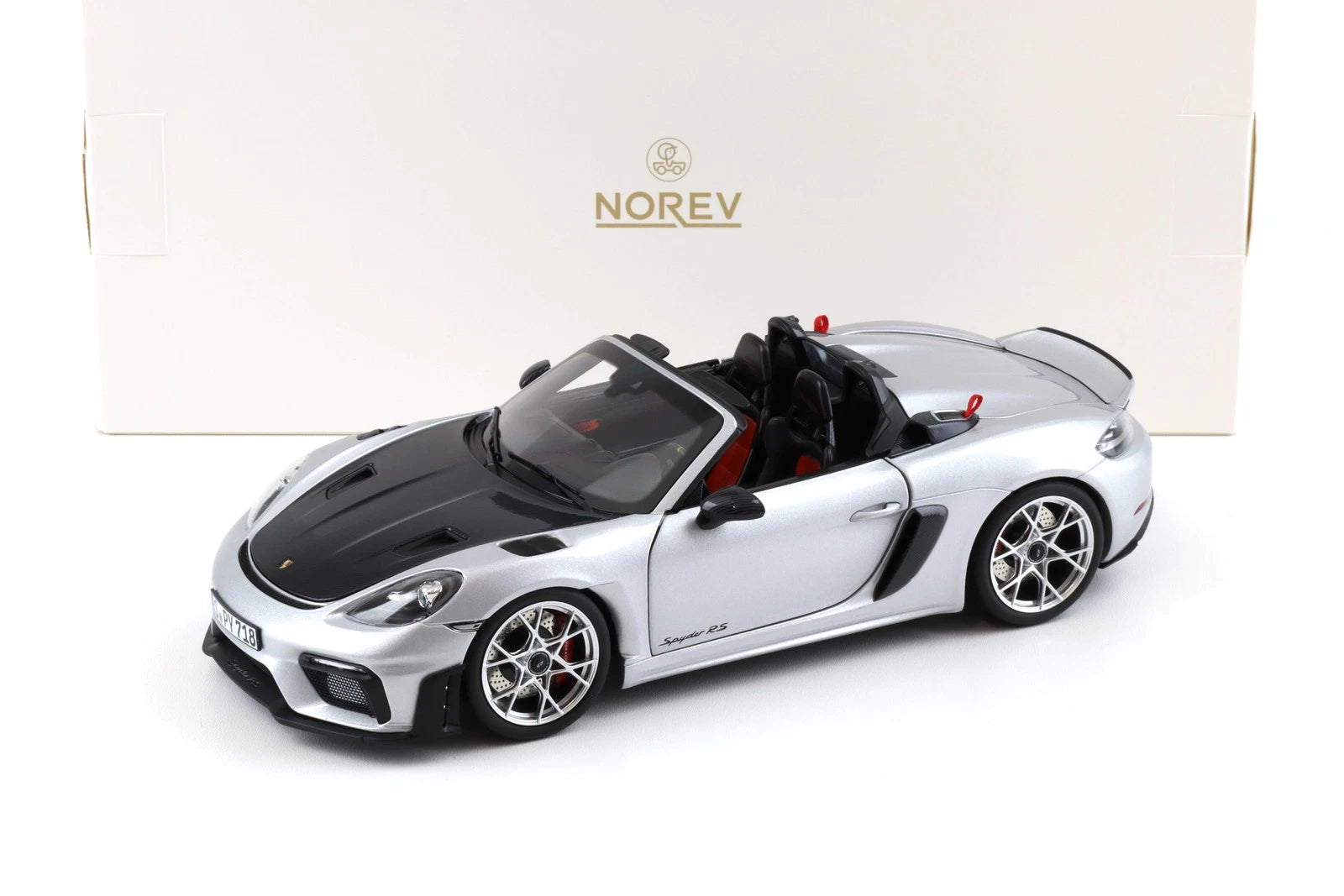 NOREV -Porsche 718 Spyder RS Weissach Package 2023 GT-"Silver Metallic" (187270)
