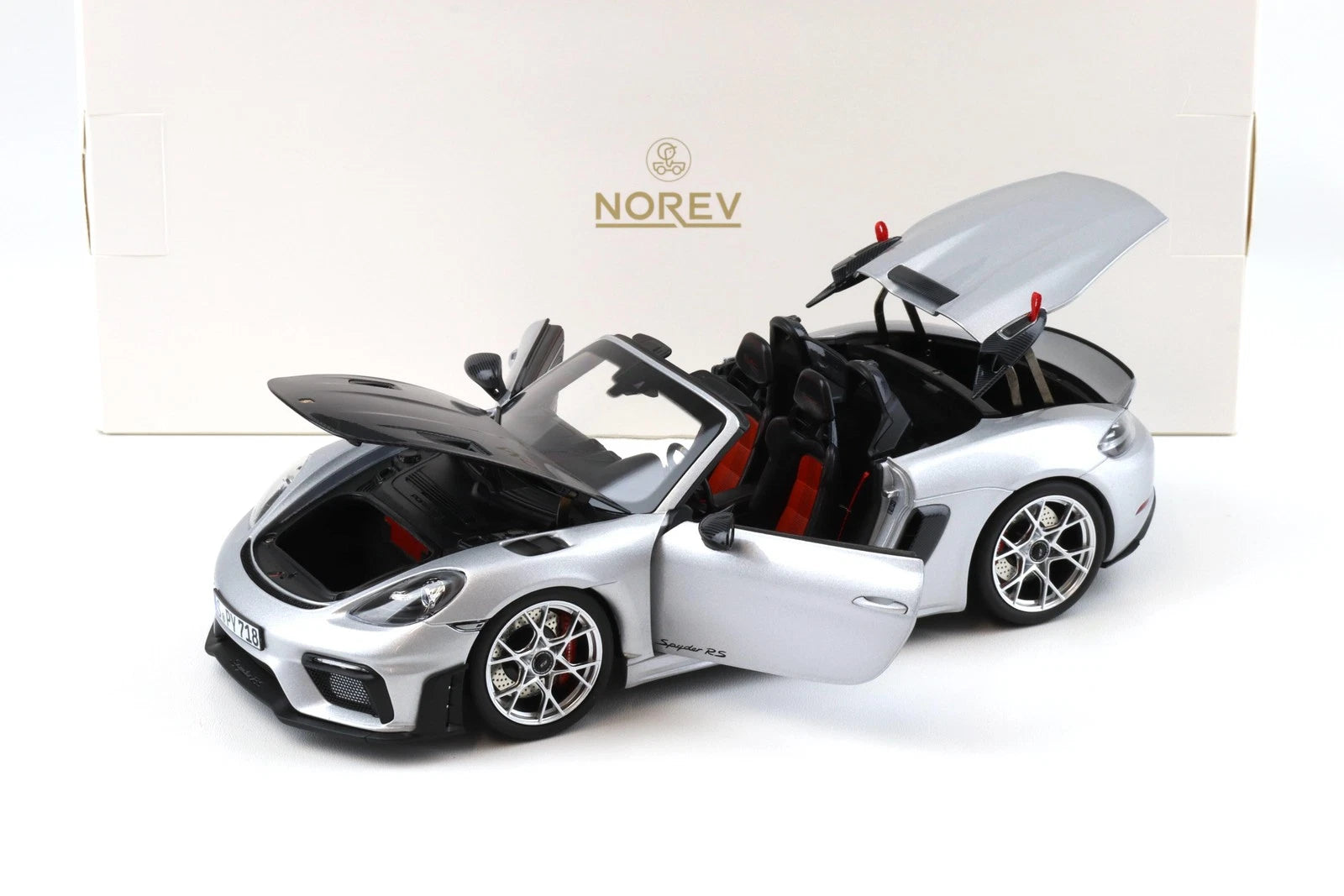 NOREV -Porsche 718 Spyder RS Weissach Package 2023 GT-"Silver Metallic" (187270)