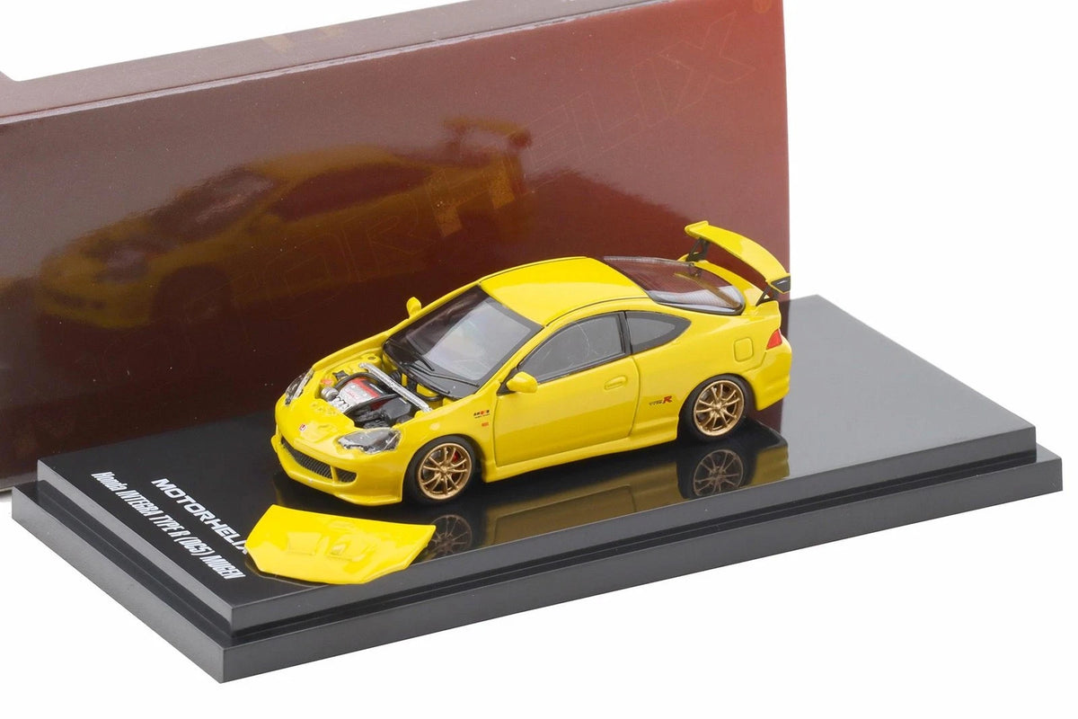 Motorhelix 1:64 Honda Integra Type R (DC5) MUGEN – Phoenix Yellow – M65180