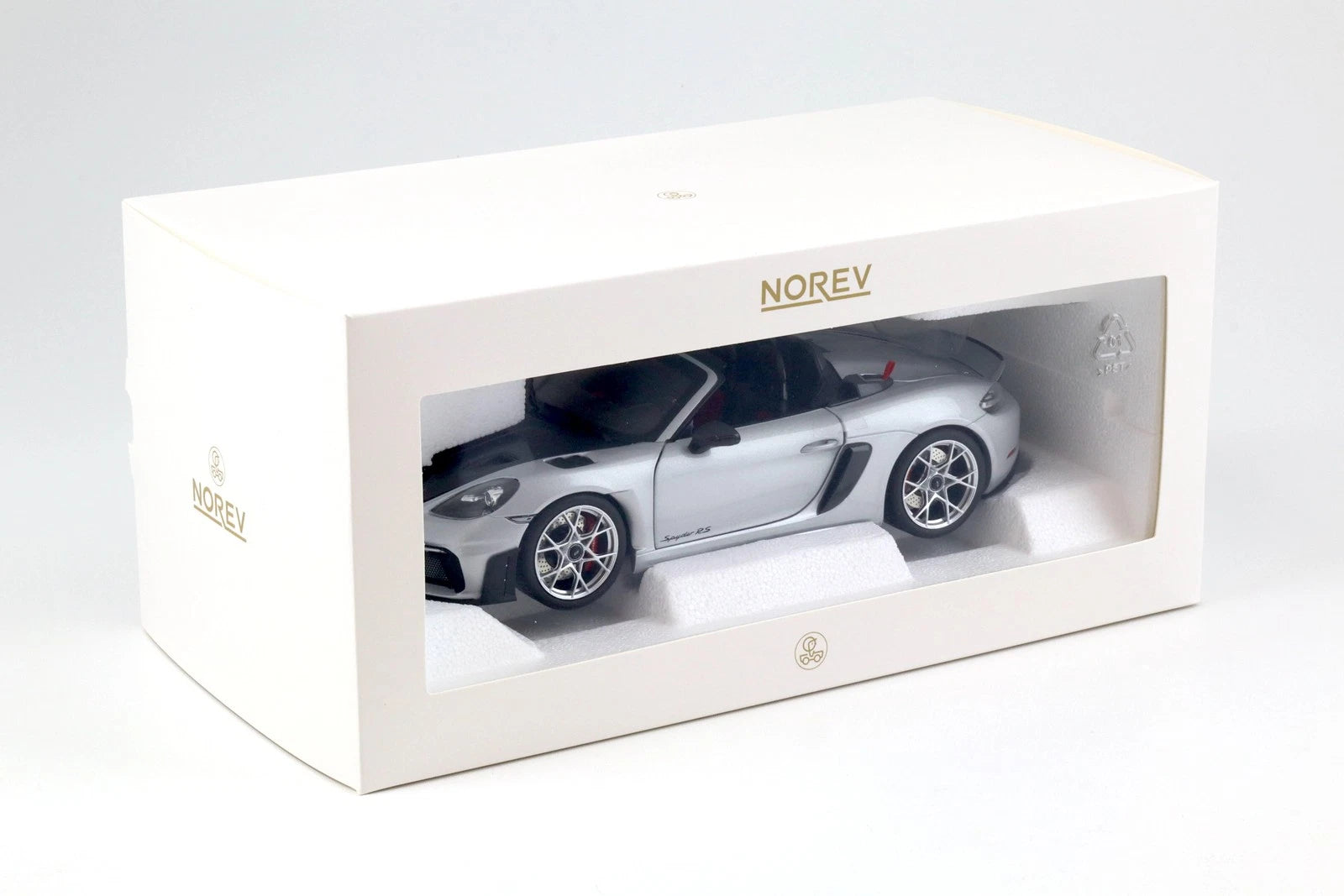 NOREV -Porsche 718 Spyder RS Weissach Package 2023 GT-"Silver Metallic" (187270)