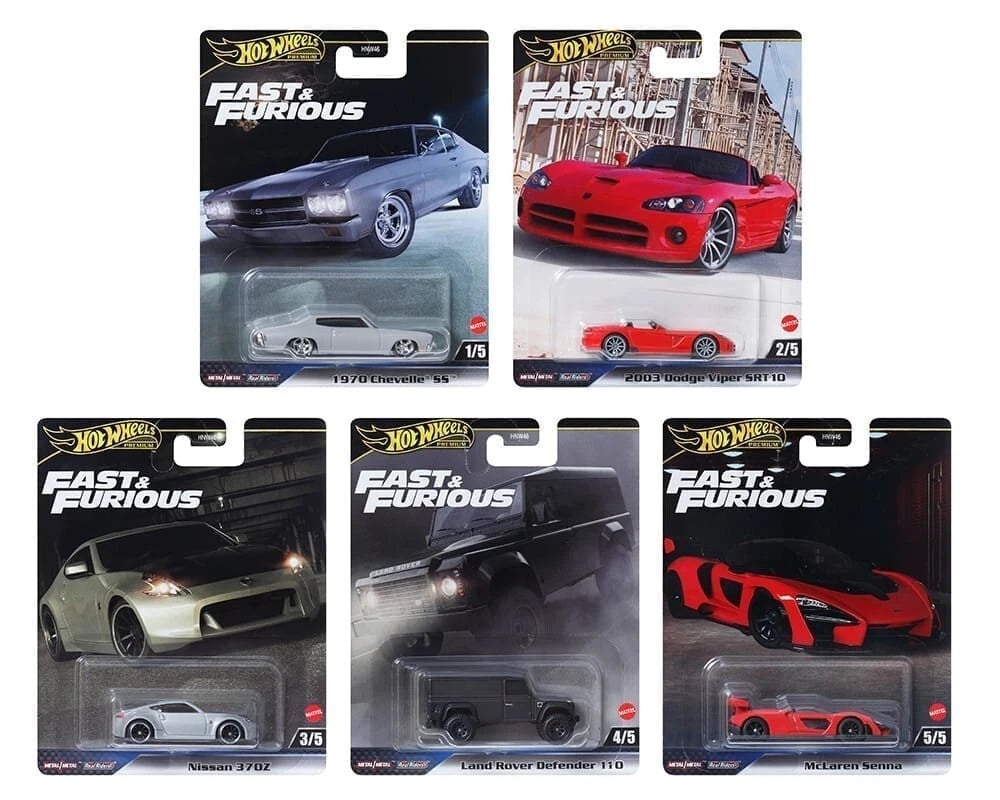 2025 Hot Wheels Premium, Fast and Furious J ( SET OF 5) HNW46-956J