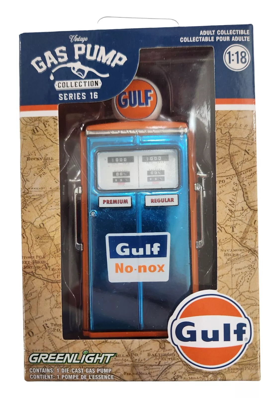 CHASE GREEN MACHINE-Gulf - 1954 Tokheim 350 Twin Gas Pump