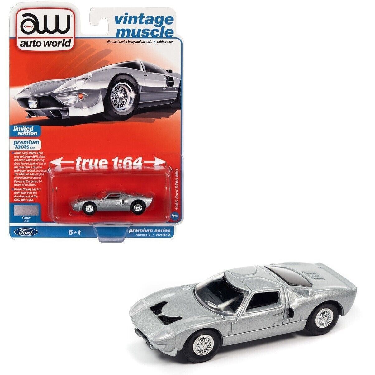 1965 FORD GTO MK1 (SILVER) 1/64