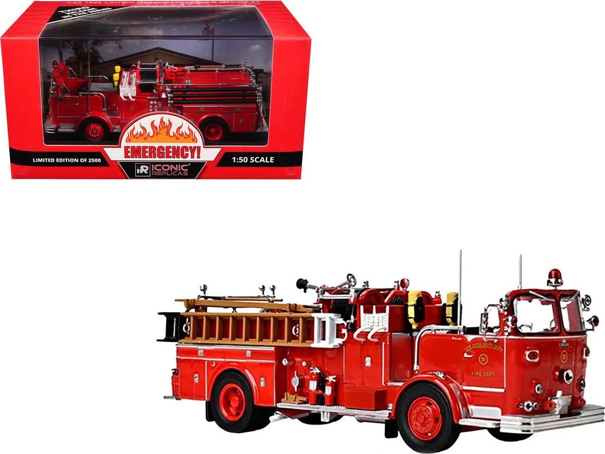 1965 Crown Firecoach Fire Engine LA County Fire Department Emergency! LE 1/50