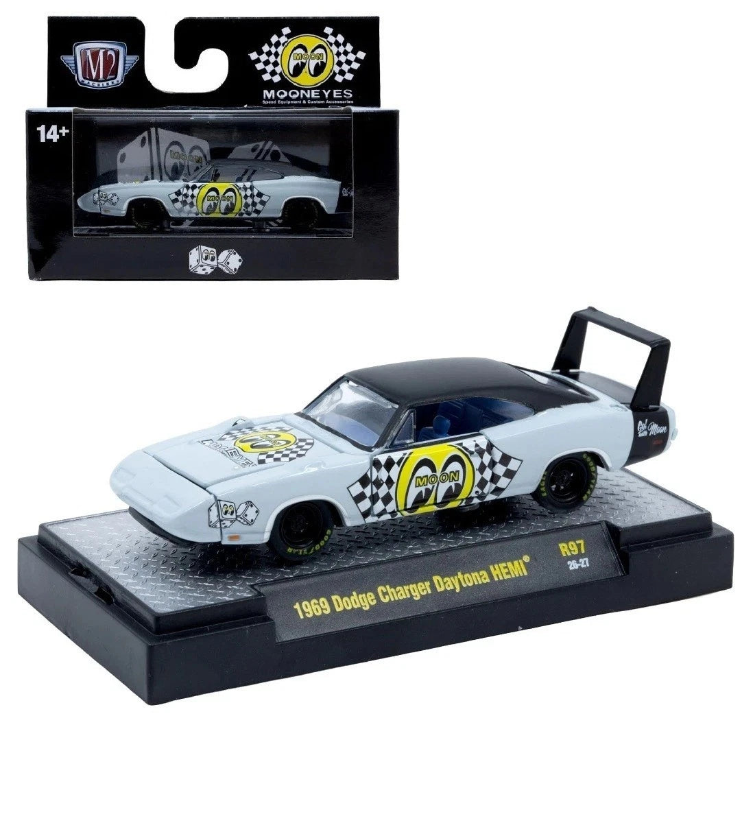 M2 Machines 1:64 1969 Dodge Charger Daytona HEMI – Detroit-Muscle Release 97 – 32600-97-B