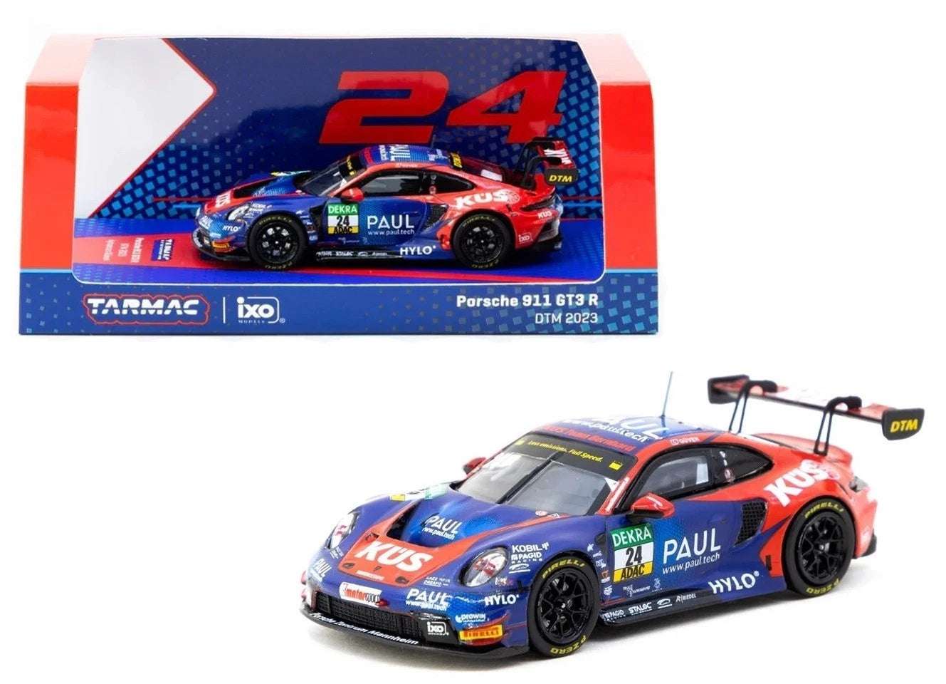 Tarmac Works 1:64-Porsche 911 GT3 R DTM 2023 Ayhancan Güven T64-084-23DTM24