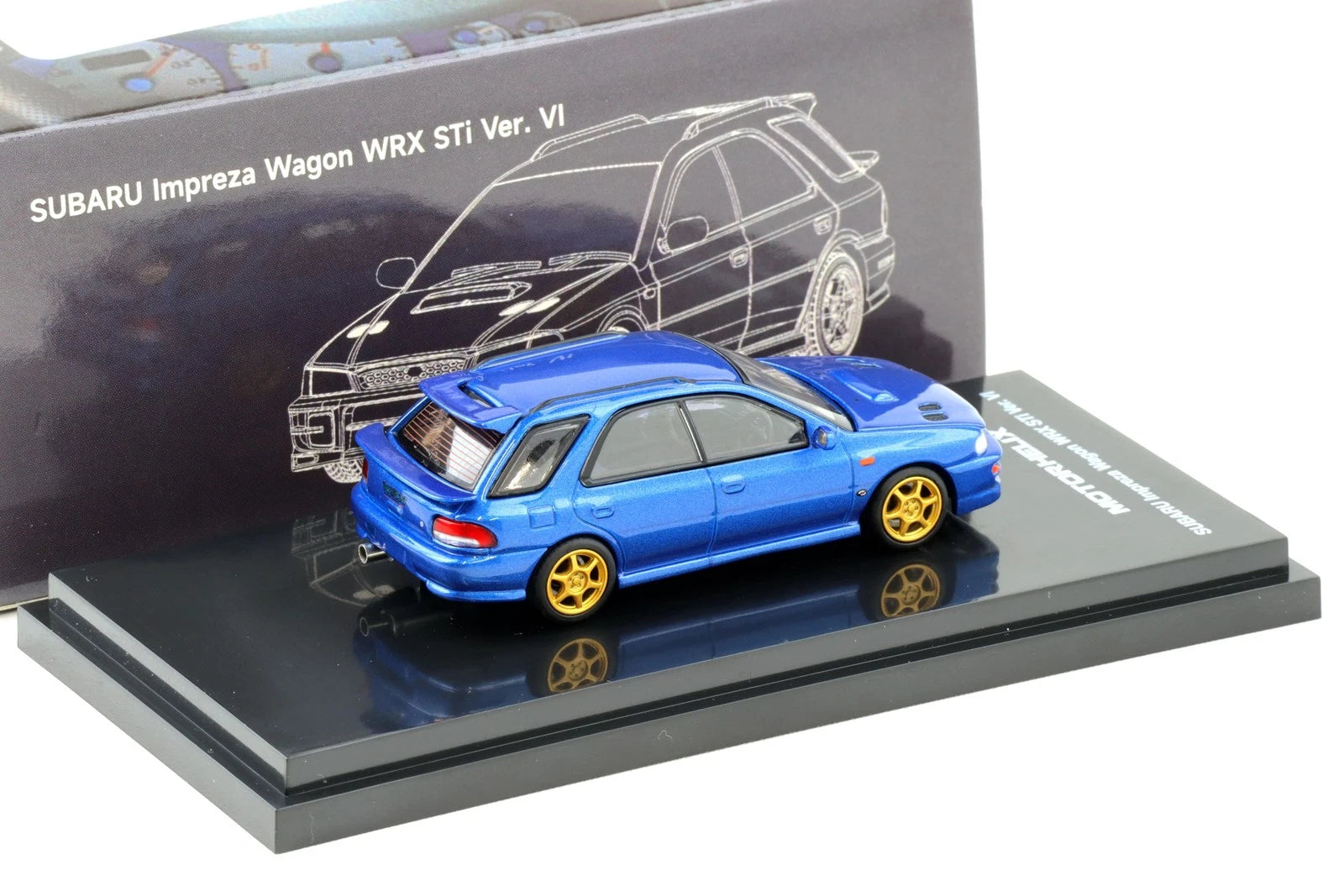Motorhelix 1/64 - Subaru lmpreza Wagon WRX STi Version VI (Blue) - M67101