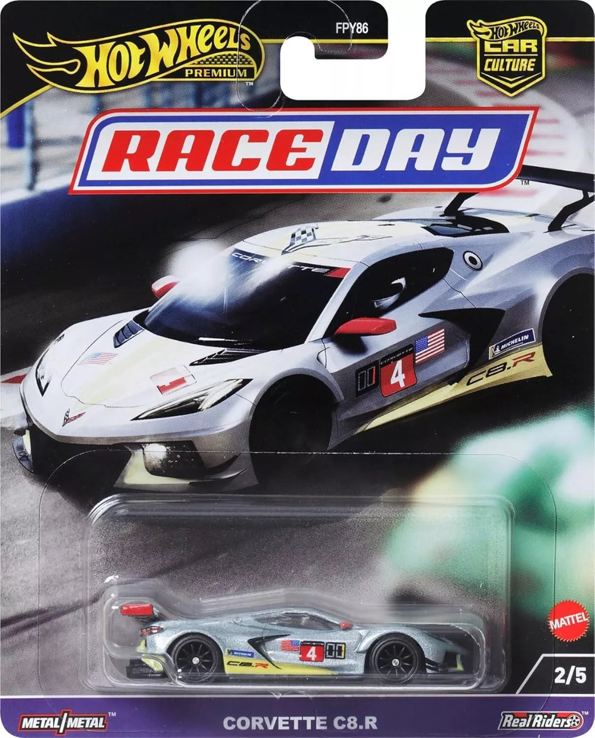 Hot Wheels Premium Car Culture 2024,Race Day, Corvette C8.R (HRV95)