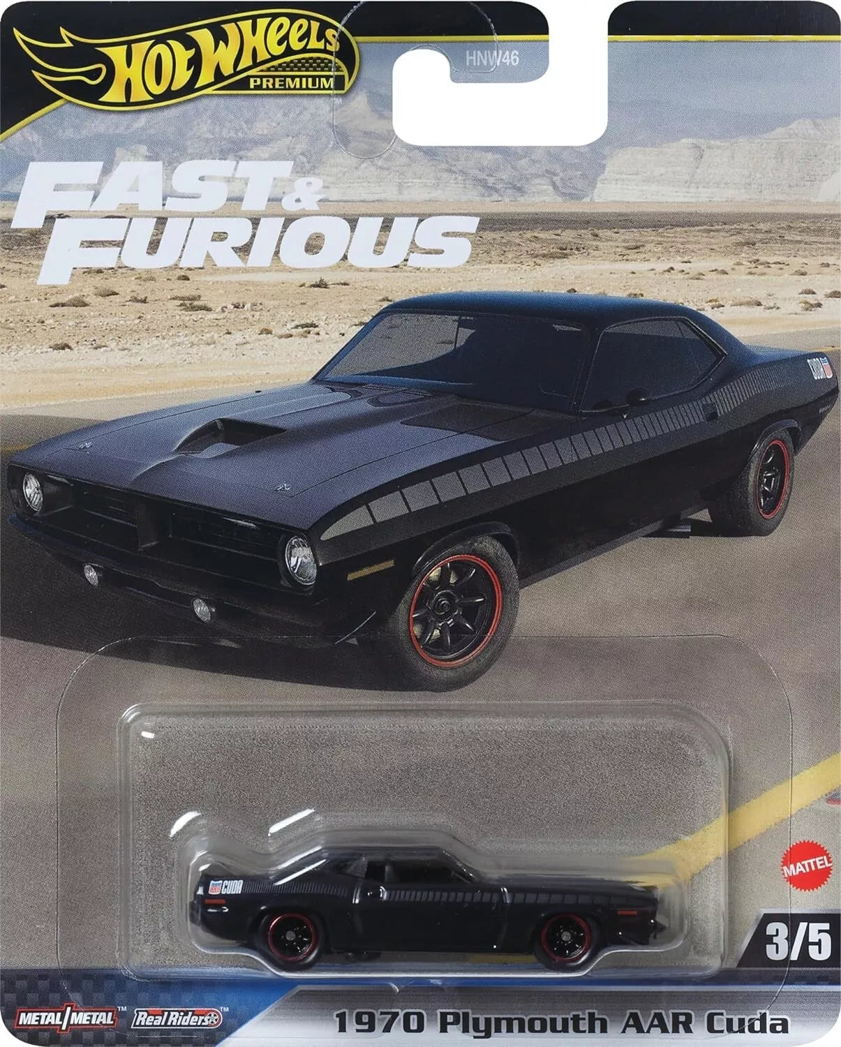 1970 Plymouth AAR Cuda 3/5, (HYP68), Hot Wheels Retro Entertainment 2023 Fast & Furious