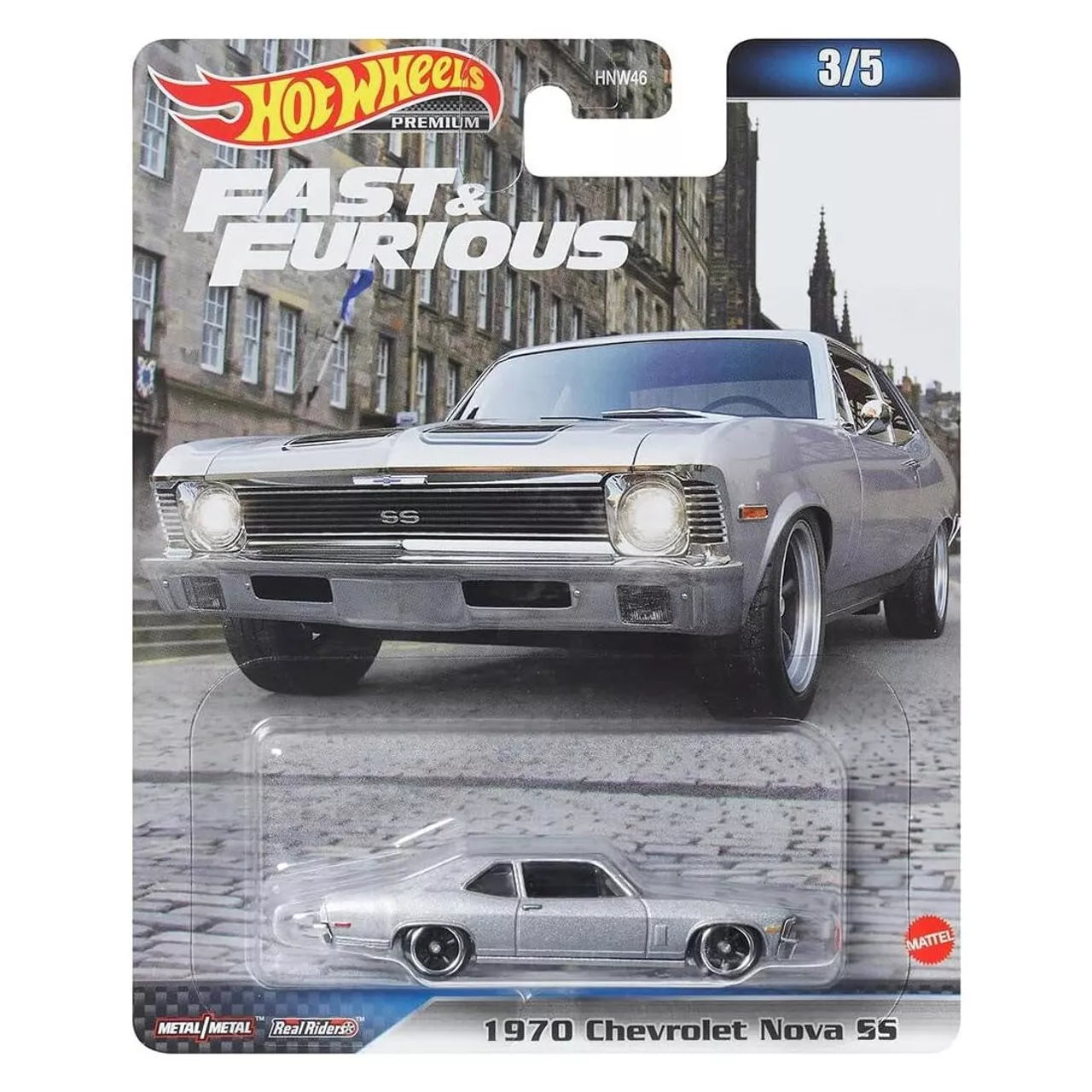 1970 Chevrolet NOVA SS, 3/5, (HNW54), Hot Wheels 2023 Premium Fast and Furious D Case,