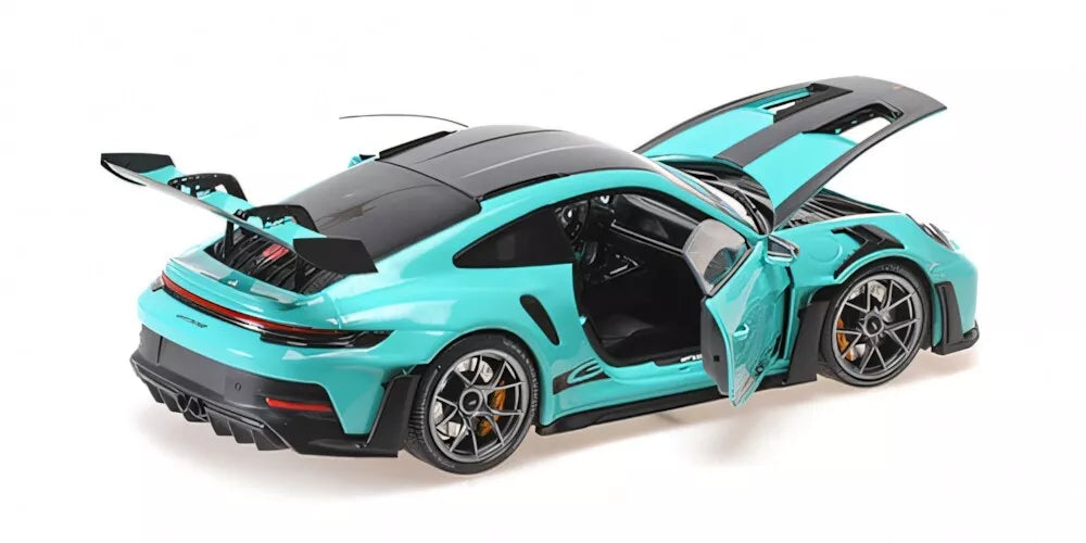 PORSCHE 911 (992) GT3RS GREEN DARK SILVER WHEELS 2024