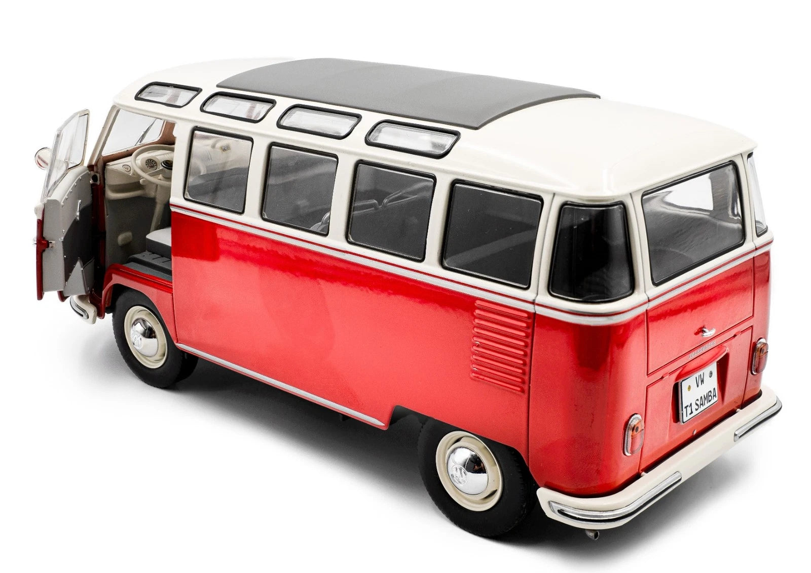 SOLIDO- VOLKSWAGEN Type 1 Samba 1962-Red (S1813402)