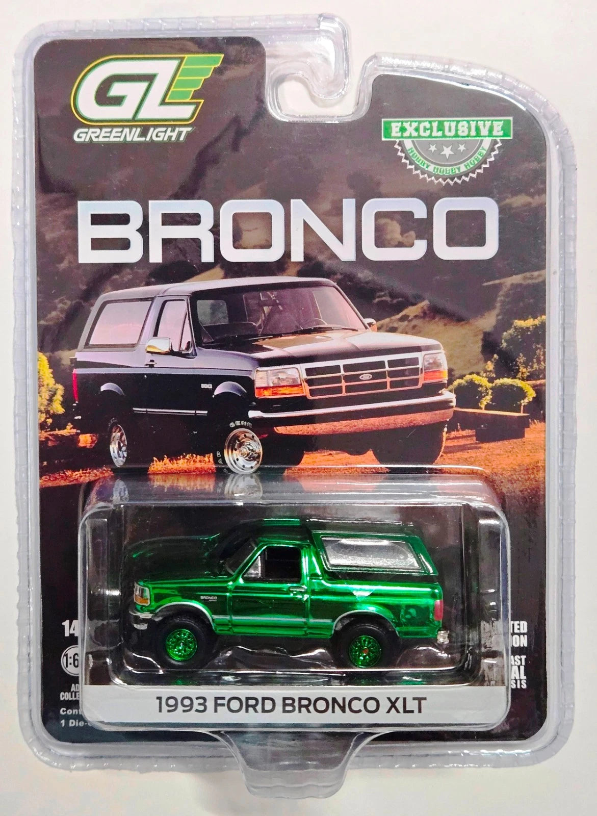 CHASE CAR 1993 Ford Bronco XLT – GreenLight Hobby Exclusive 1:64 – GL30452-CHASE