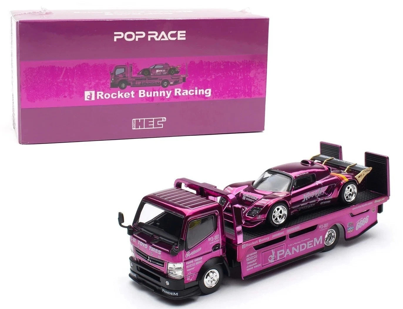 (limit 1 per customer) POPRACE 1:64 Pandem Lotus Elise & FUSO Truck Set – HEC 2026