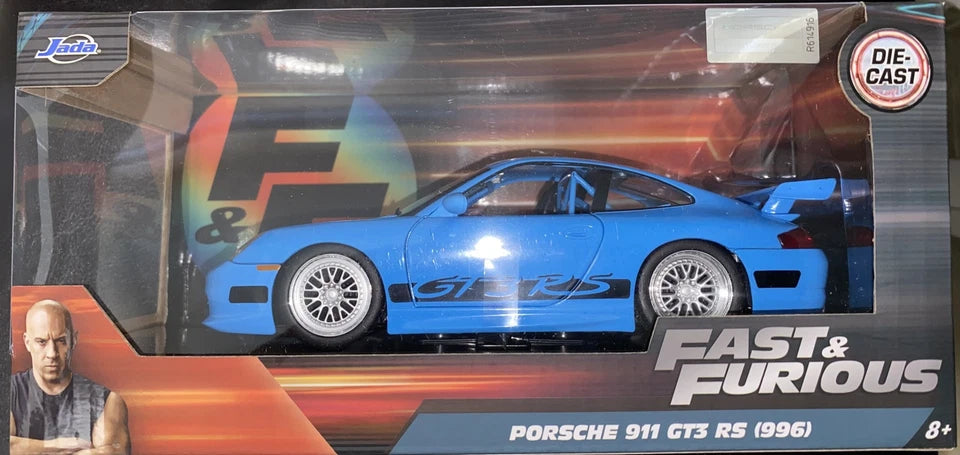 Porsche 911 GT3 RS Light Blue with Black Accents "Fast & Furious"