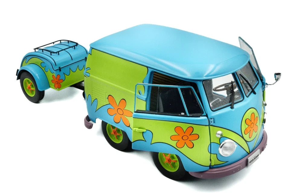 SOLIDO - Volkswagen Combi with trailer - "Flower Power"