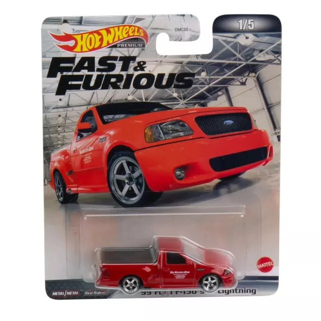 `99 Ford F-150 SVT Lightning 1/5, (HCP15), Hot Wheels Retro Entertainment 2022 Fast & Furious