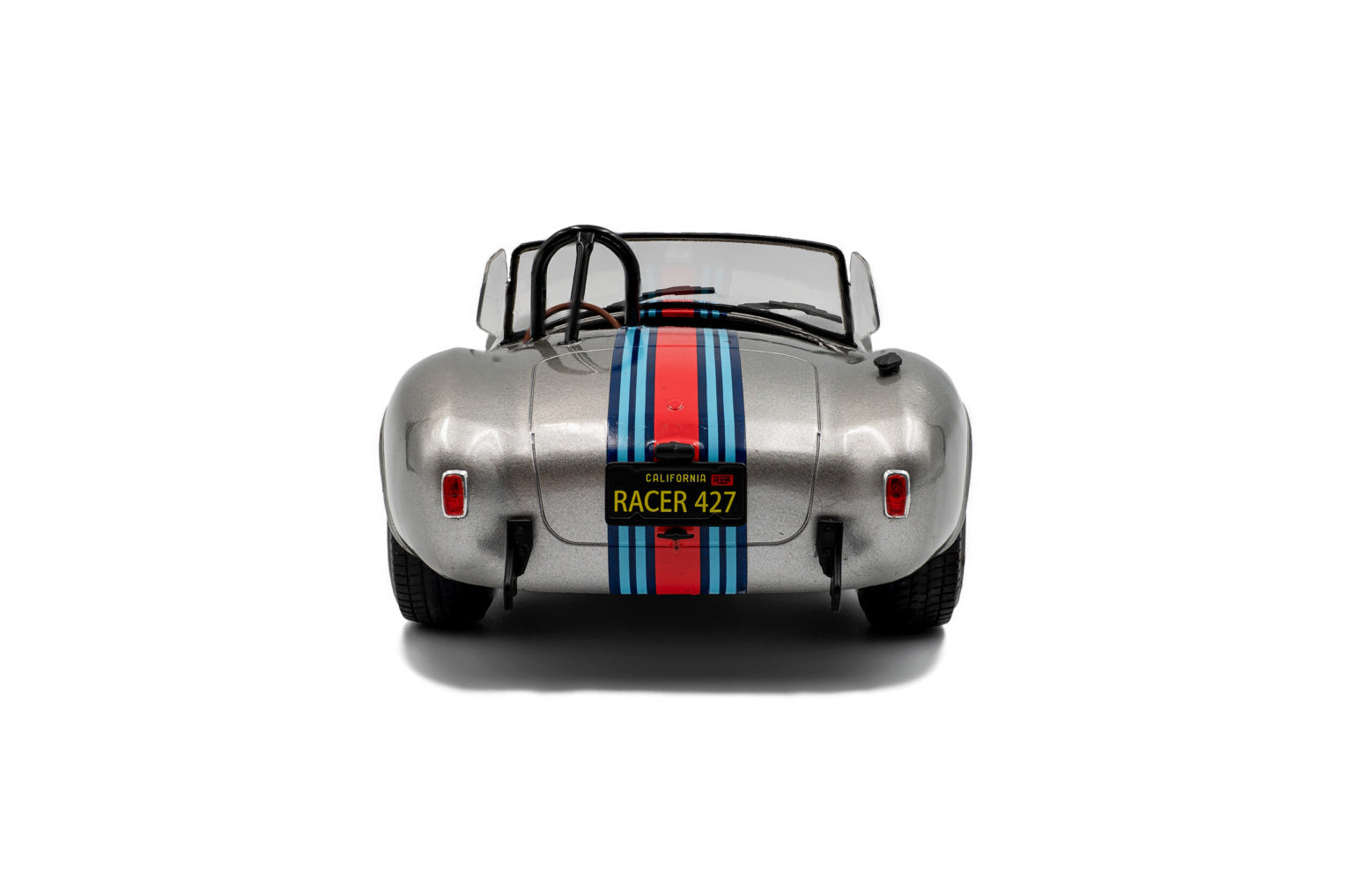 Solido 1:18 Shelby Cobra 427 MKII 1965 – Argent avec bandes rouges et bleues – S1804913