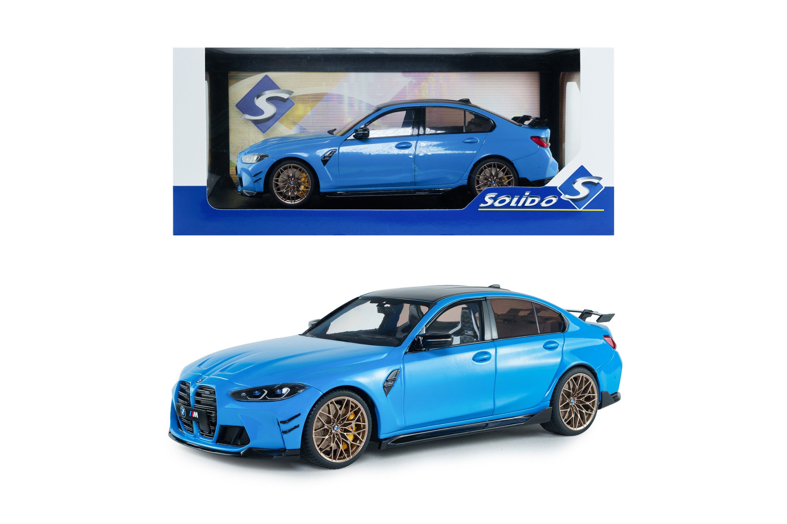 BMW M3 Performance Parts 2024 – Bleu Daytona Beach – Solido 1:18 – S1814303