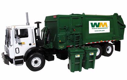 Mack MR "Waste Management" With Heil Side Load Refuse Truck