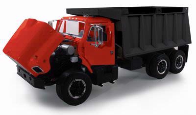 International S Series Dump Truck (Red & Black)