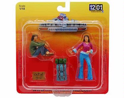 Ensemble de 2 Figurines et accessoires "Out Of Gas"