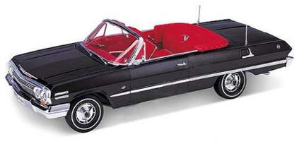 Welly Chevrolet Impala 1963 Convertible Black 1 24 Scale Diecast Car Bellford Toys And Hobbies