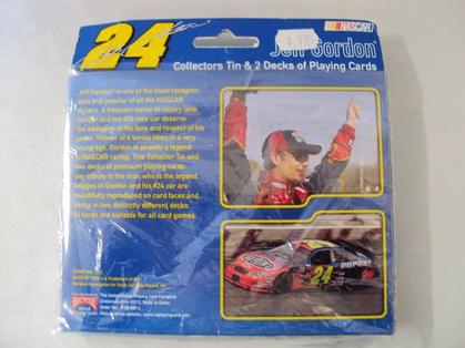 Collector Tin & 2 Decks of Playing Cards Jeff Gordon