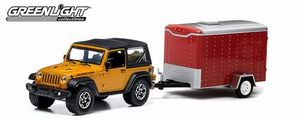 Jeep Wrangler Rubicon X 2014 and Small Cargo Trailer - Hitch & Tow Series 1