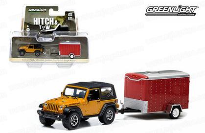Jeep Wrangler Rubicon X 2014 and Small Cargo Trailer - Hitch & Tow Series 1