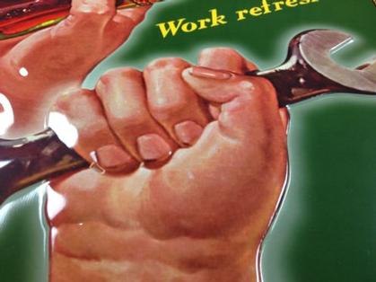 Coke Pause Work sign