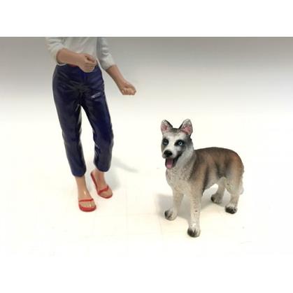 Figure Set "Woman and Dog"